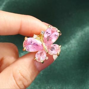 Pink Butterfly Brooch
